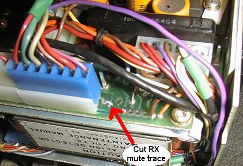 Cut receiver MUTE trace on SAS board